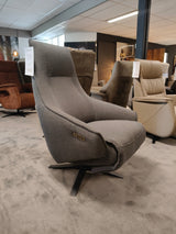 Relaxfauteuil Cosenza - Stof Flake 454 Dark Grey - Elektrisch 2 motoren