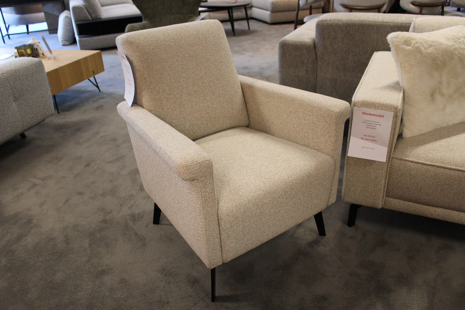 Fauteuil Quartz Laag - Cayenne Shell 195 - Vaste poot
