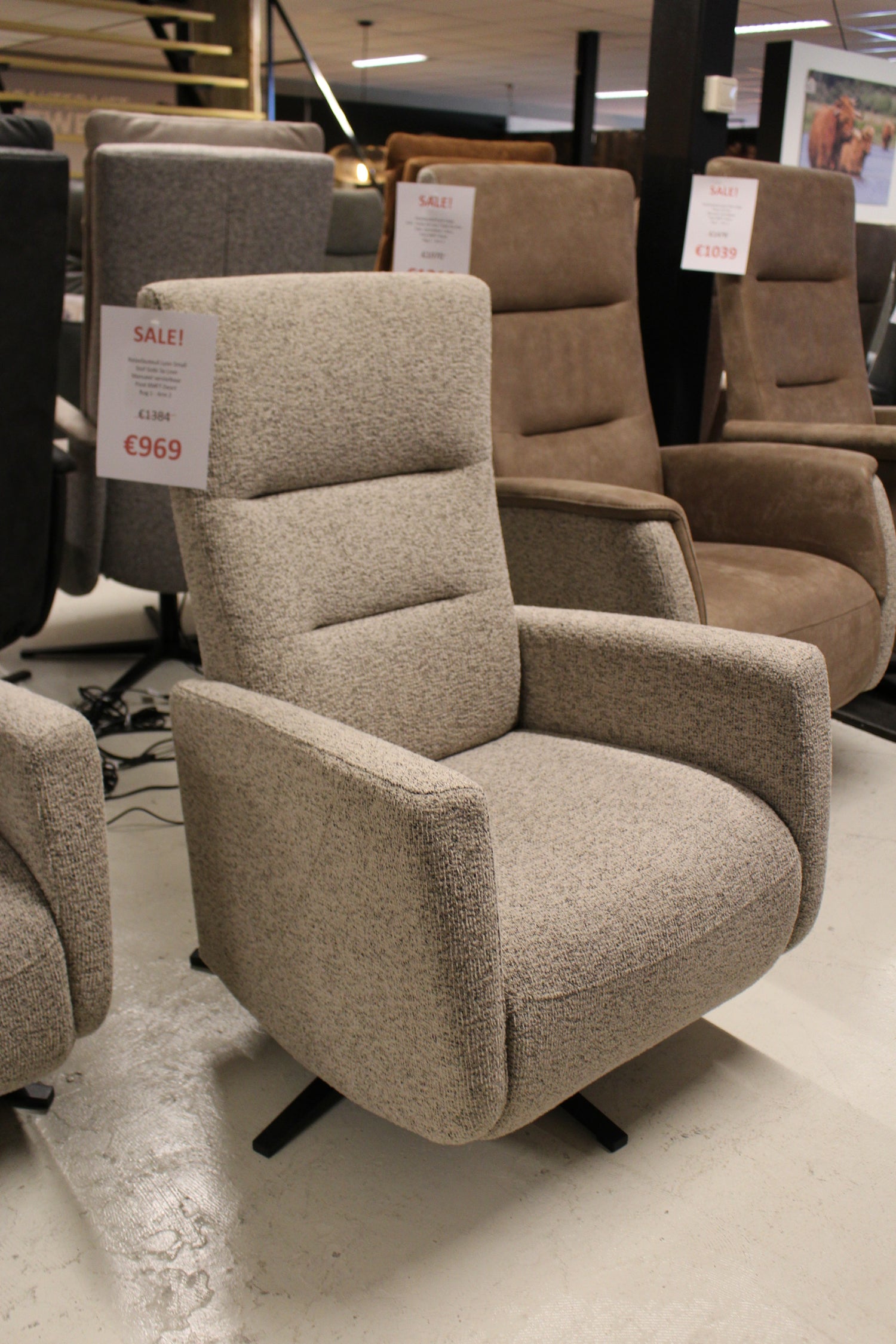Relaxfauteuil Lyon Small - Gobi 3a Liver - Manueel verstelbaar