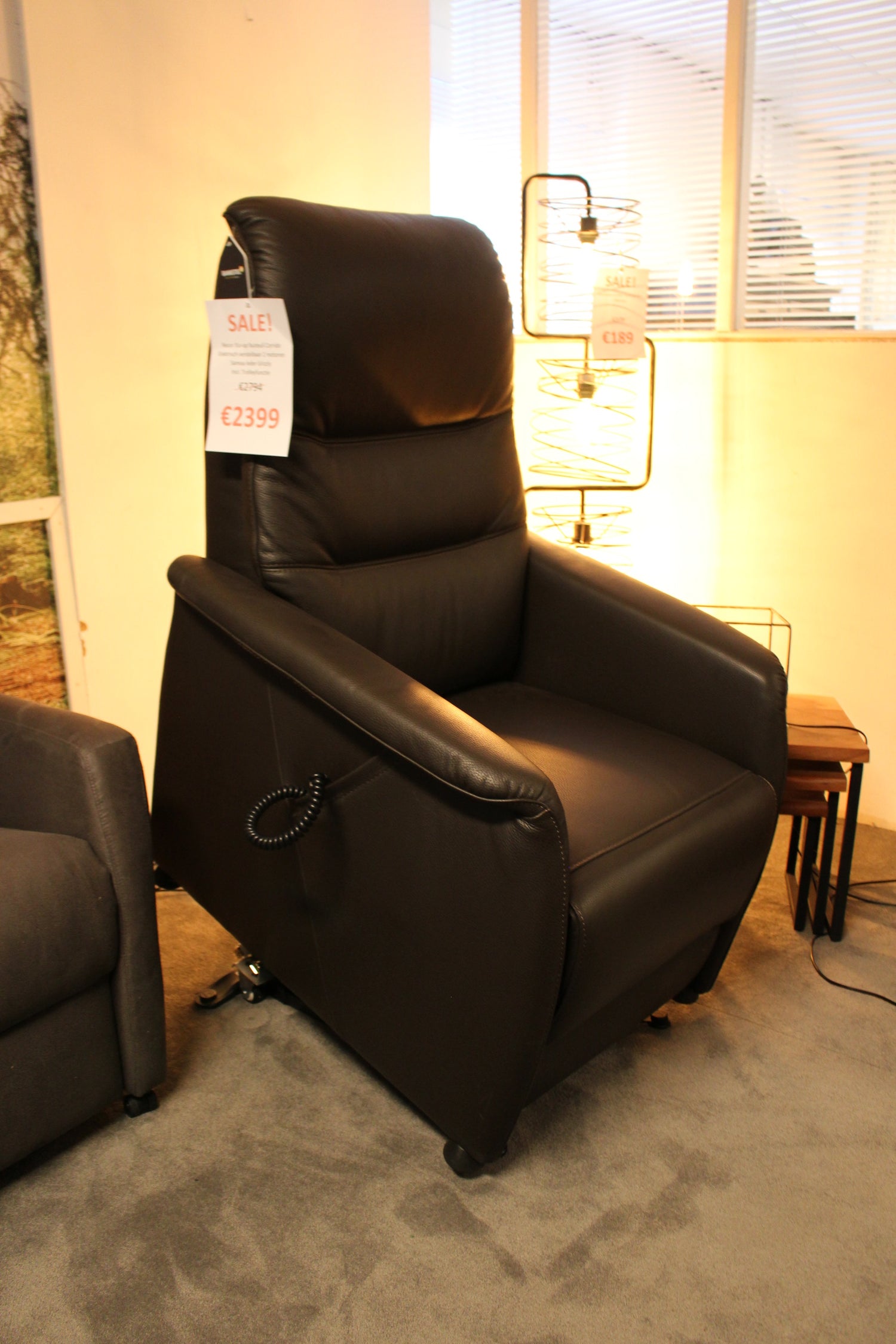 Recor - Sta-op fauteuil Corrido - Elektrisch - Leder - Incl. trolleyfunctie