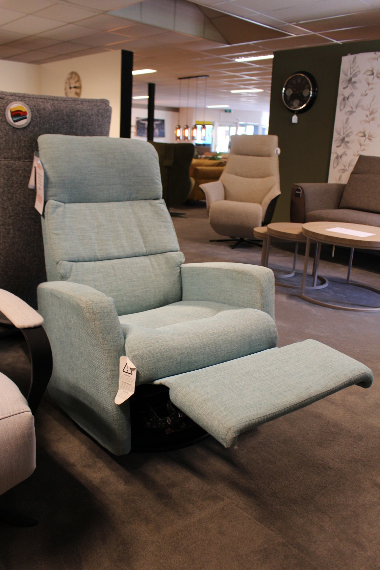Hjort Knudsen Relaxfauteuil 3219 - Delight Ijsblauw - incl. schommelfunctie