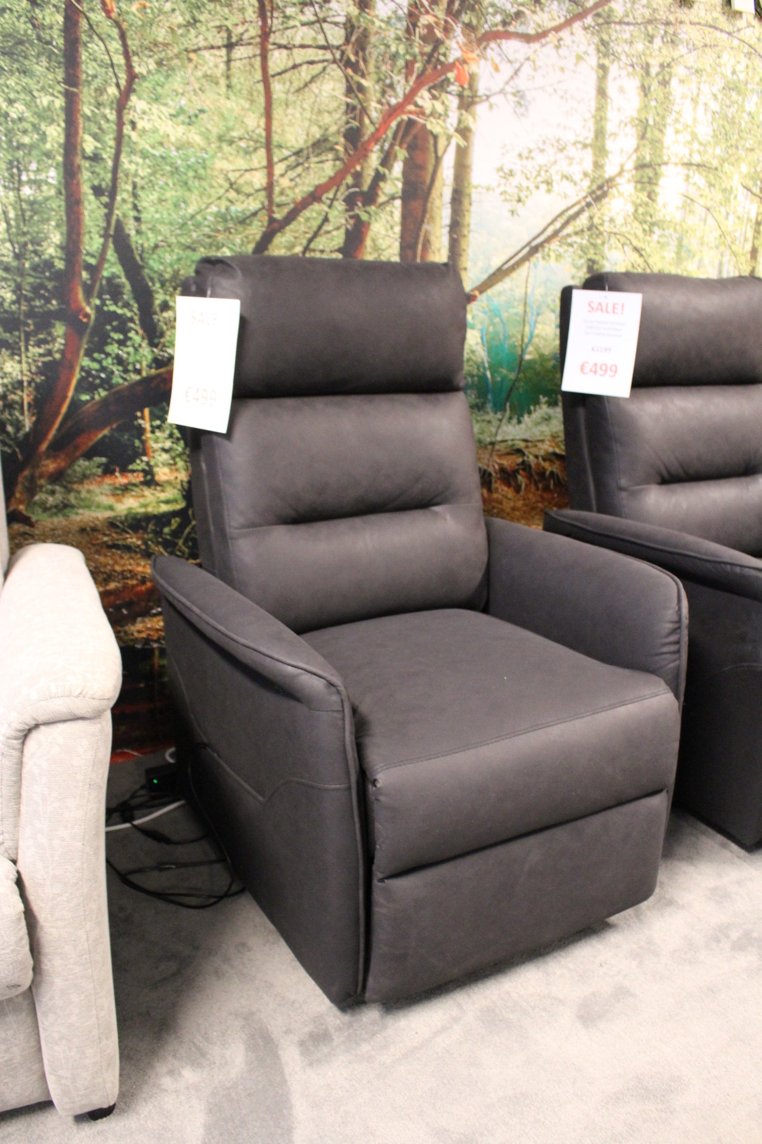 Sta-op fauteuil Amsweer - Elektrisch - Cowboy antraciet