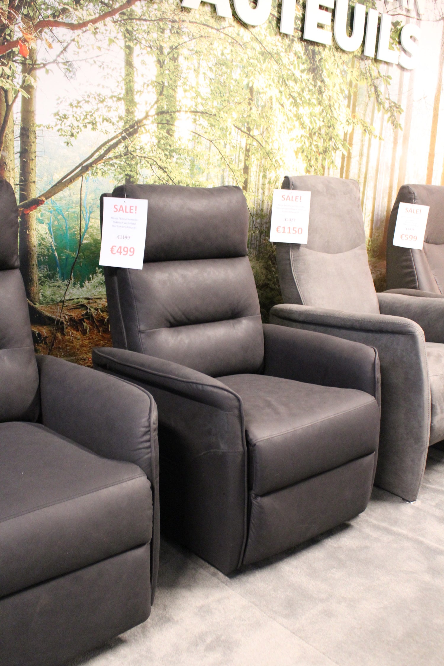 Sta-op fauteuil Amsweer - Elektrisch - Cowboy antraciet
