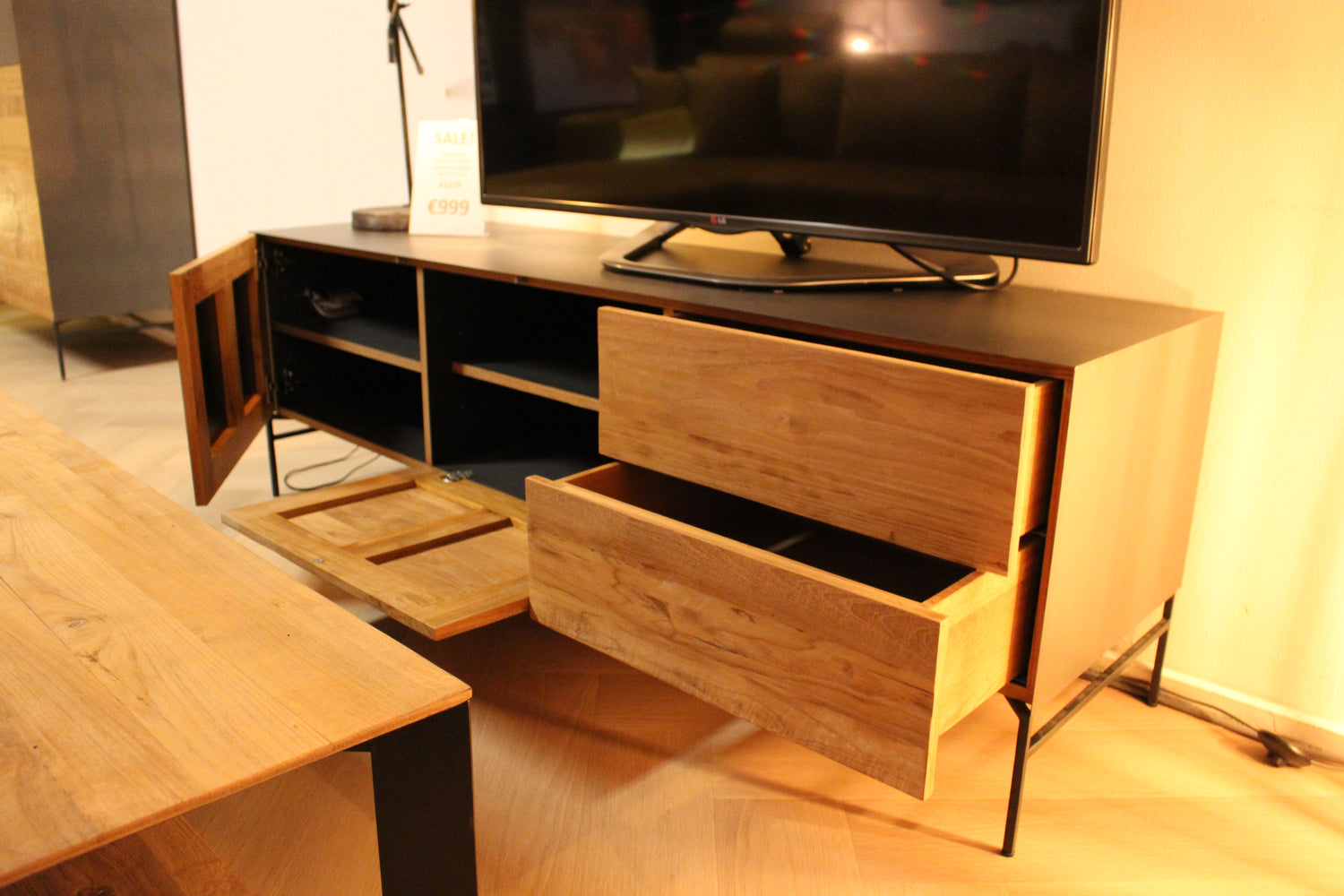 Tower Living Pandora TV-dressoir - 166x45x55cm - Gerecycled Teakhout