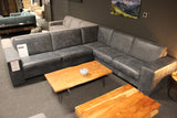 Het Anker - Hoekbank Veneto - Afrika leder Cosmos - 296x266 cm