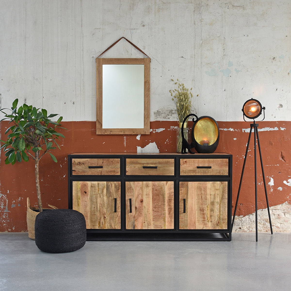 LABEL51 Dressoir Tampa - Ruw - Mangohout