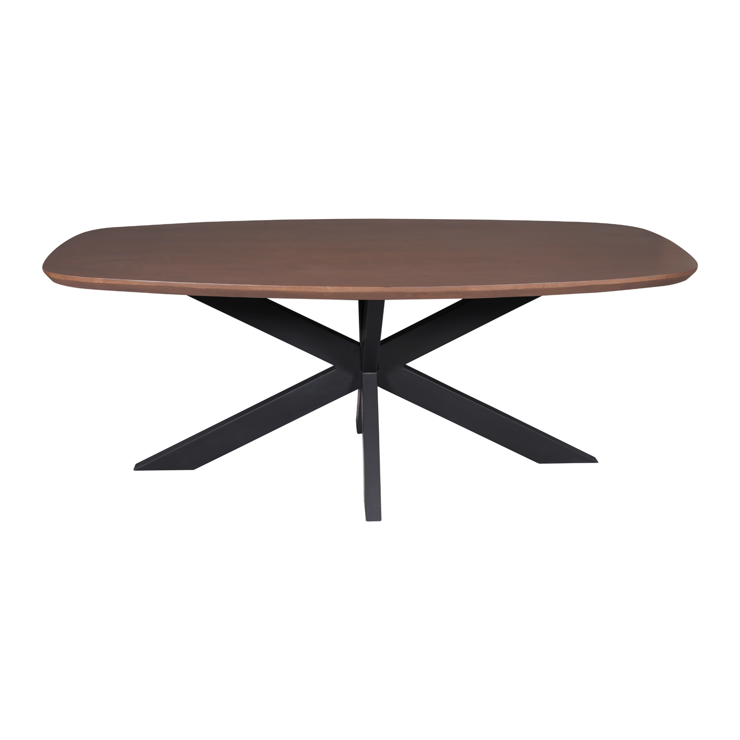 Eettafel Madison Walnoot | 160 cm | Deens Ovaal | Poot Zwart