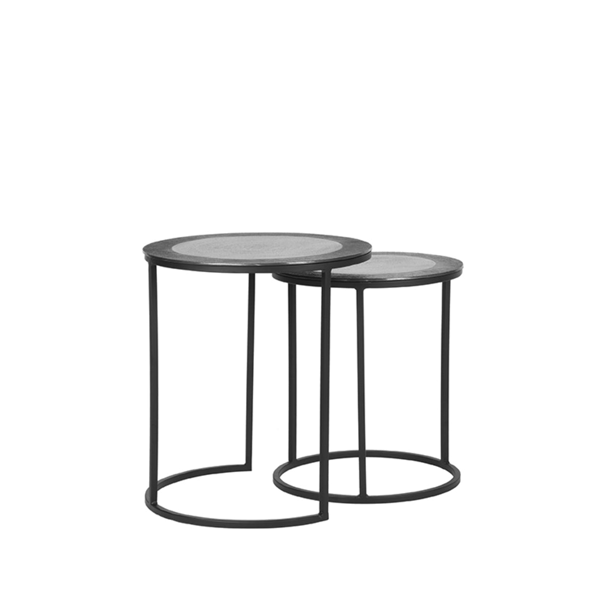LABEL51 Salontafel Set Pair - Antiek as - Metaal - 40 cm