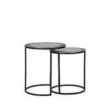 LABEL51 Salontafel Set Pair - Antiek as - Metaal - 40 cm
