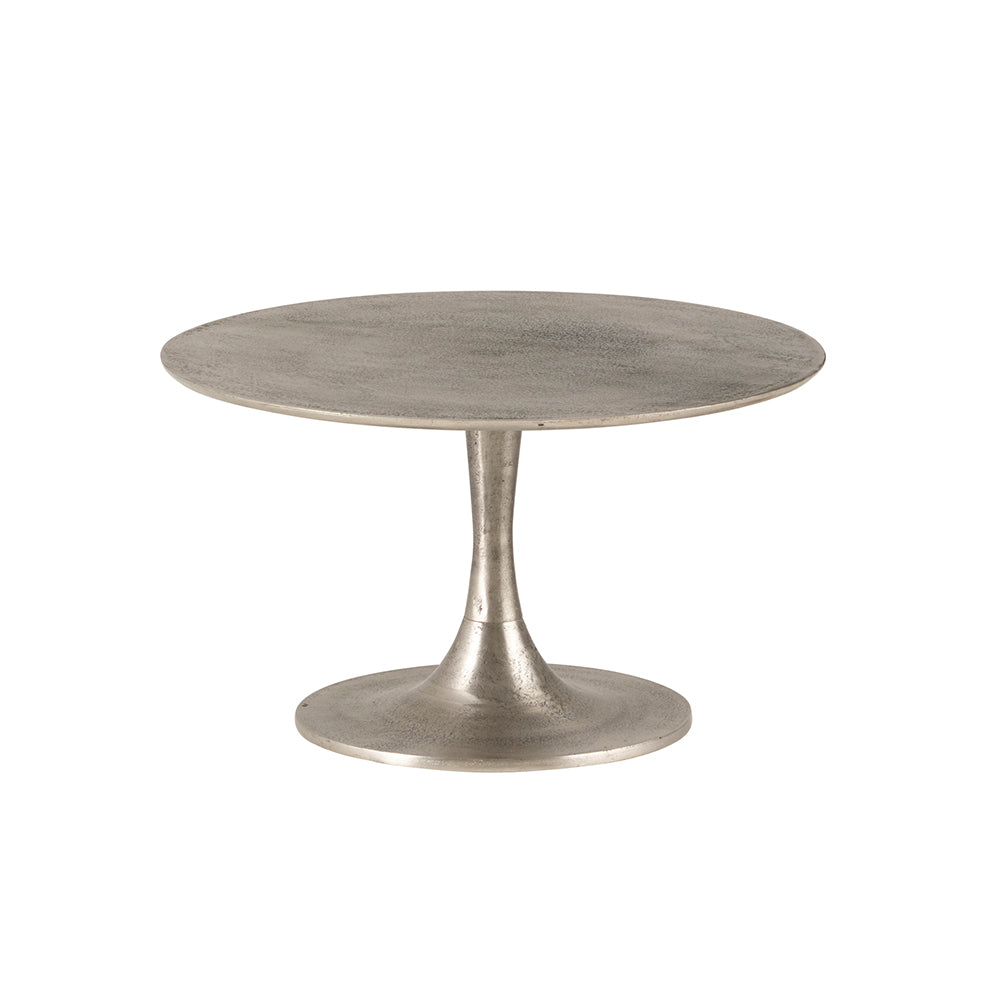 Bari Salontafel Ø76, Zilver antiek