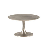 Bari Salontafel Ø76, Zilver antiek