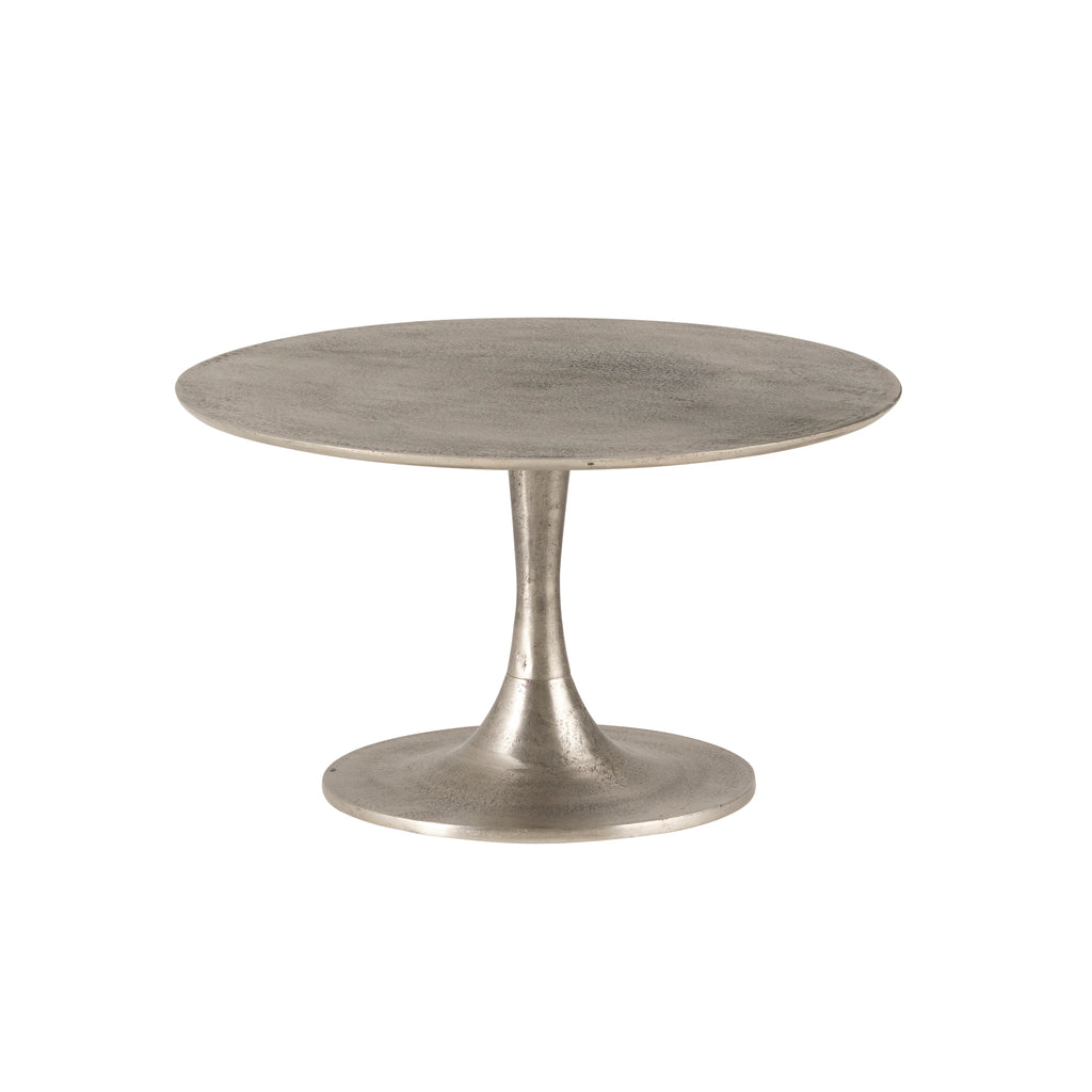 Bari Salontafel Ø76, Zilver antiek