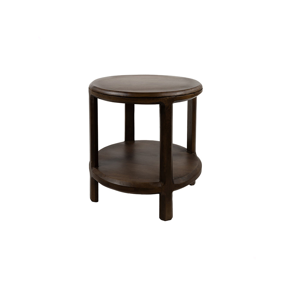 Side table Ø50, H50, Bruin Walnoot
