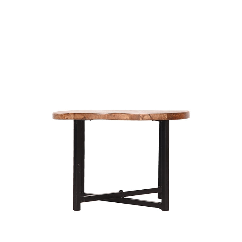 LABEL51 Bijzettafel Dex - Ruw - Mangohout - Rond - 60 cm