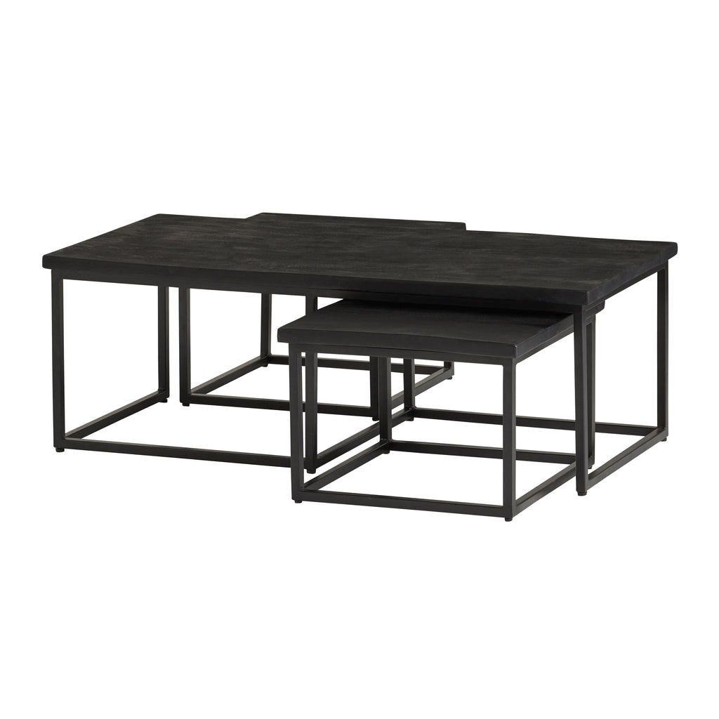 Zwarte Casa salontafel set van 3