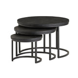Zwarte Enzo salontafel set van 3