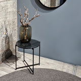 Sidetable met zwart marmeren blad 49