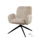 Bobby swivel chair 360 - Perfect Harmony - Lichtgrijs 85