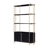 Bookcase 170 with 2 doors and 3 open compartments