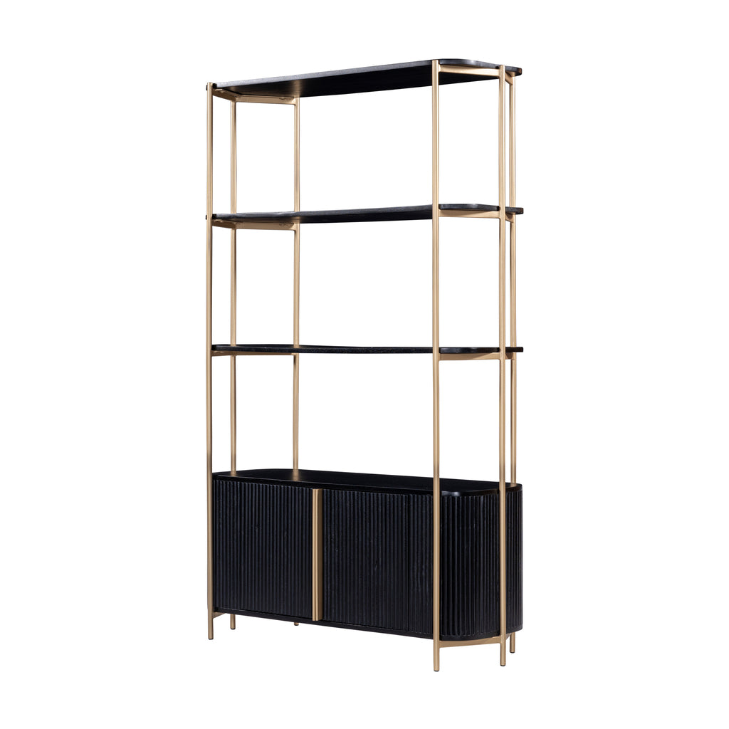 Bookcase 170 with 2 doors and 3 open compartments