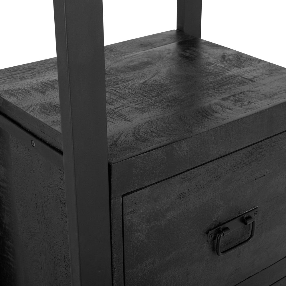 Boekenkast Britt Black with Drawers