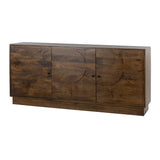 Dressoir 180 met 3 deuren, Donker Walnoot