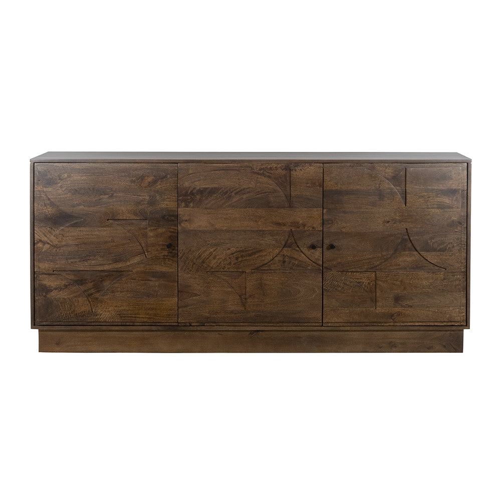 Dressoir 180 met 3 deuren, Donker Walnoot