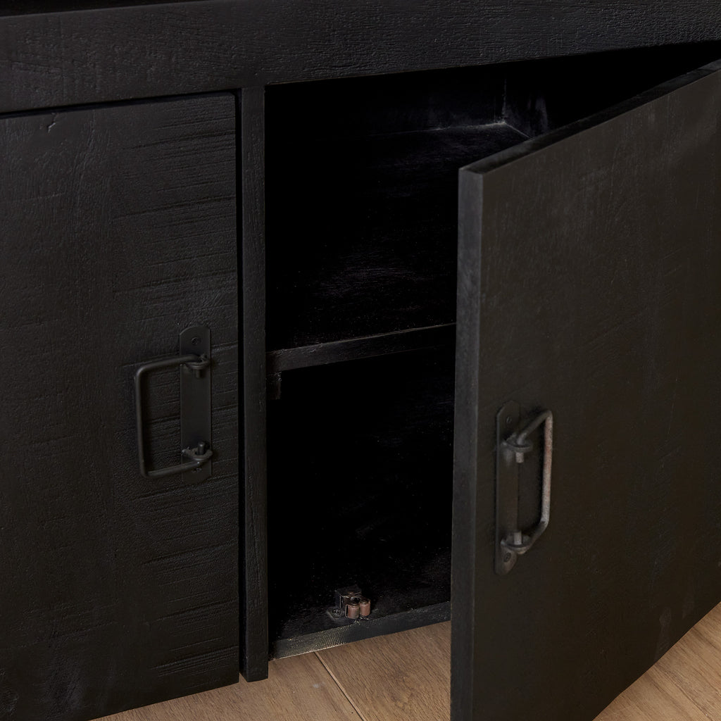 Dressoir Boaz Zwart | 175 cm