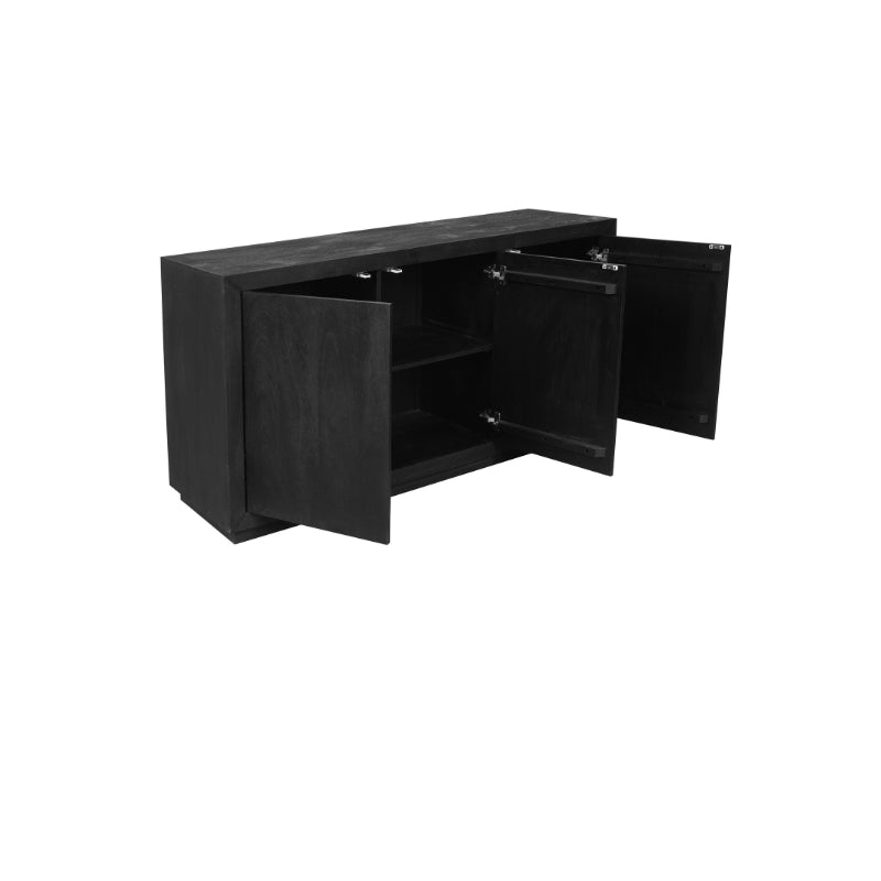 Dressoir Brussel Zwart 3 deuren | 150 cm