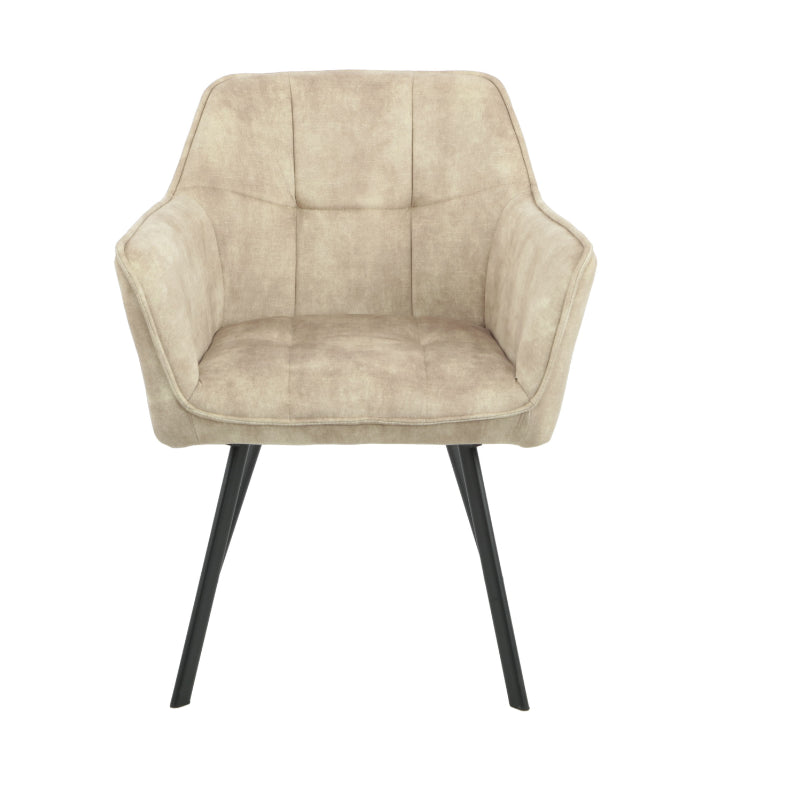 Eetkamerstoel Emma | Fluweel Taupe (Set van 2)
