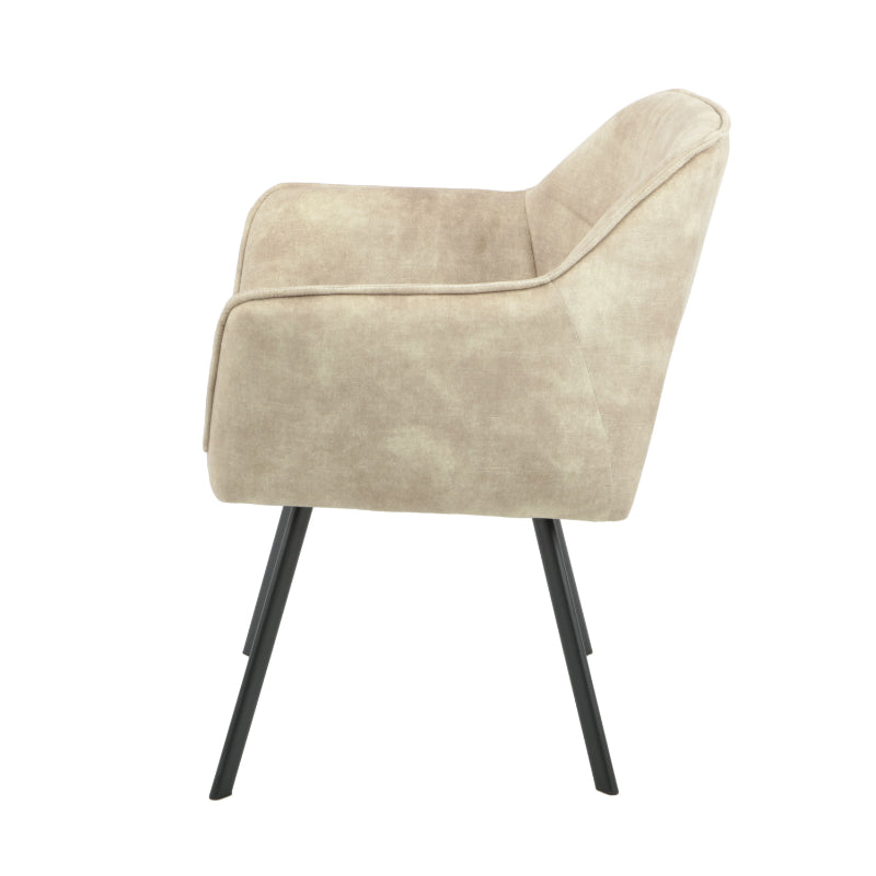 Eetkamerstoel Emma | Fluweel Taupe (Set van 2)