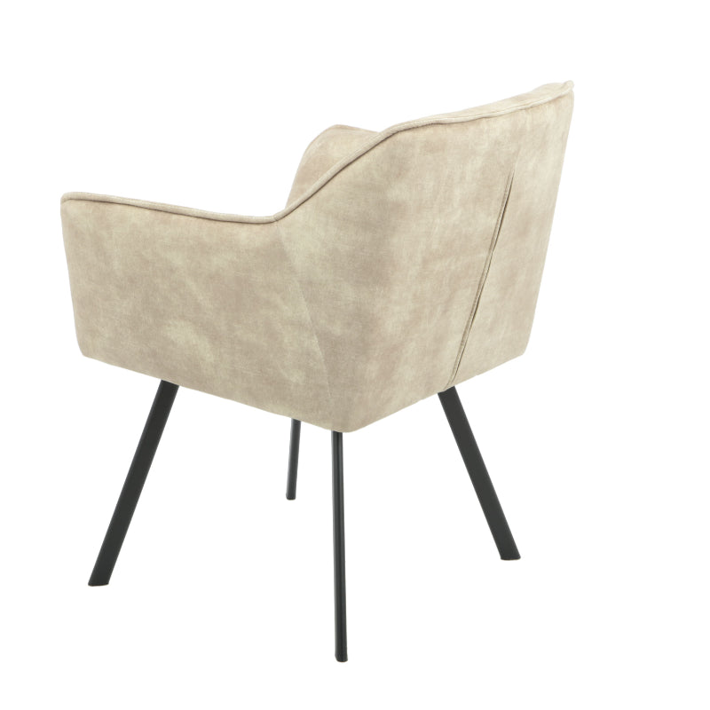 Eetkamerstoel Emma | Fluweel Taupe (Set van 2)