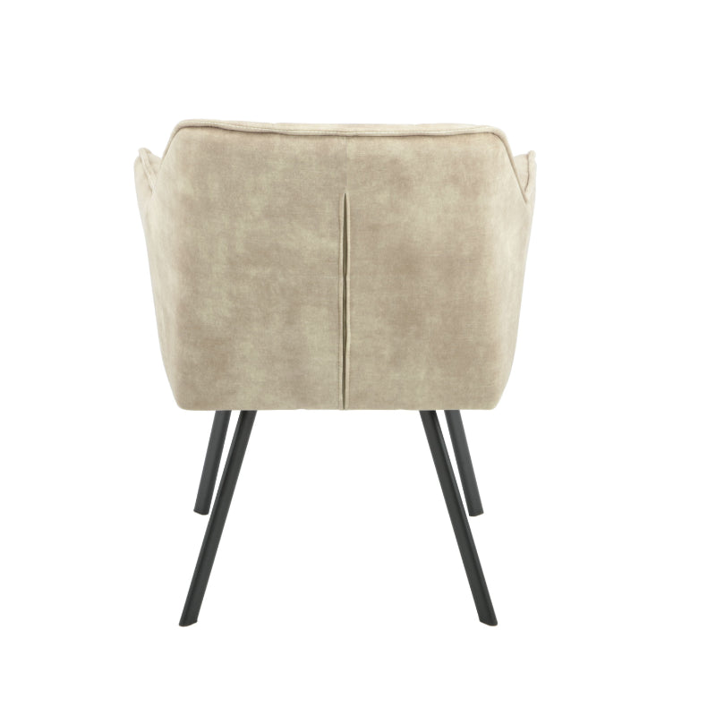 Eetkamerstoel Emma | Fluweel Taupe (Set van 2)