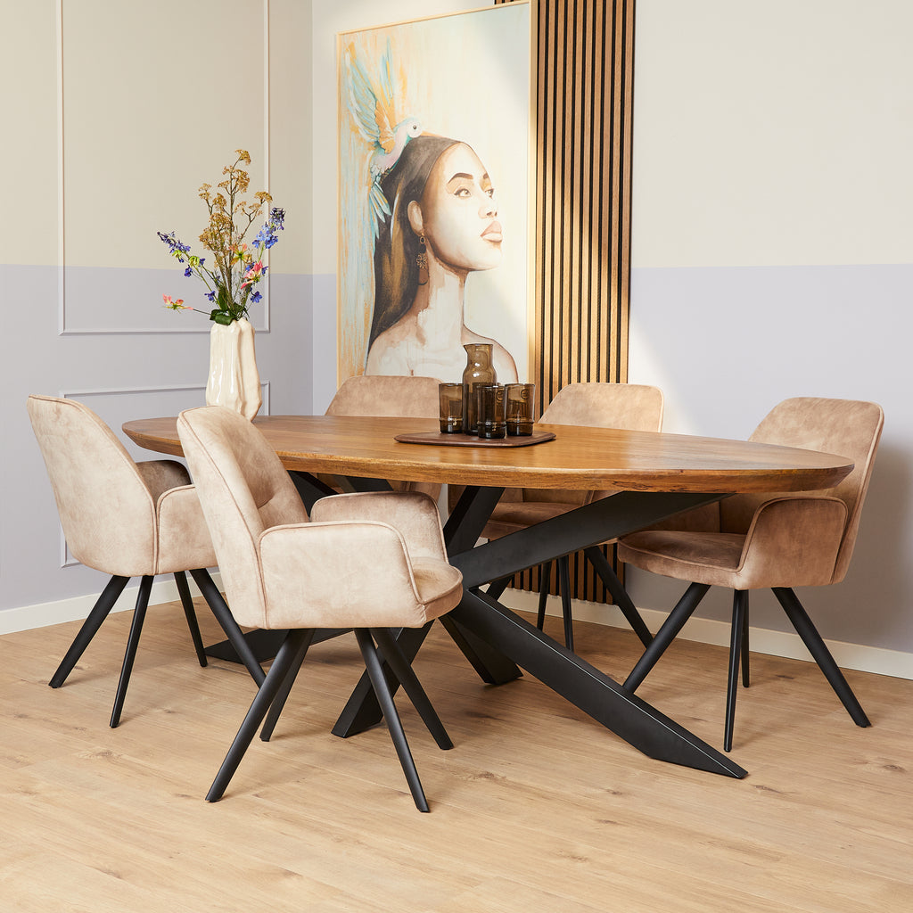 Eetkamerstoel Nova | Beige (Set van 2)
