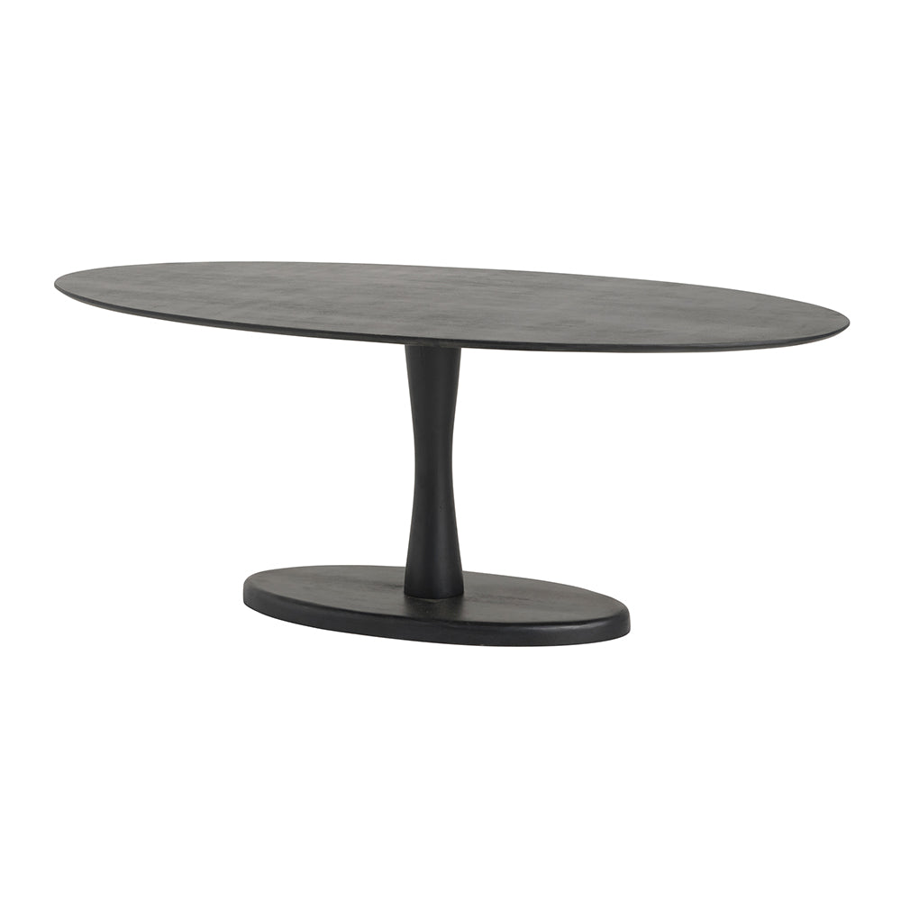 Eetkamertafel 160, ovaal, Zwart