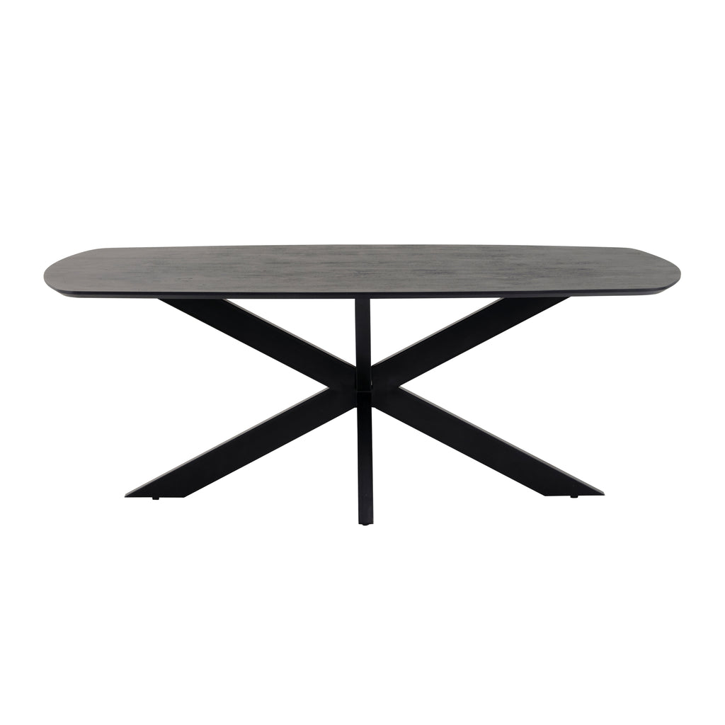 Eetkamertafel Deens ovaal 160, Acacia Zwart