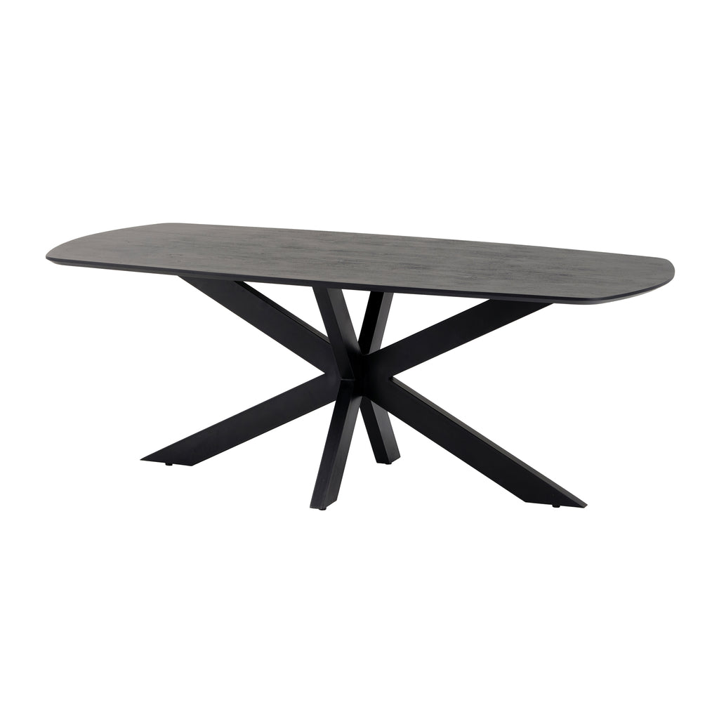 Eetkamertafel Deens ovaal 210, Acacia Zwart