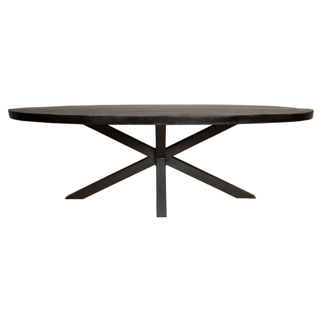 Eetkamertafel Denver Zwart | Ovaal | 300 cm