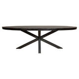 Eetkamertafel Denver Zwart | Ovaal | 300 cm