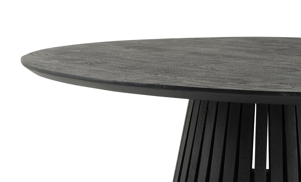 Eettafel Ø130, Acacia Black