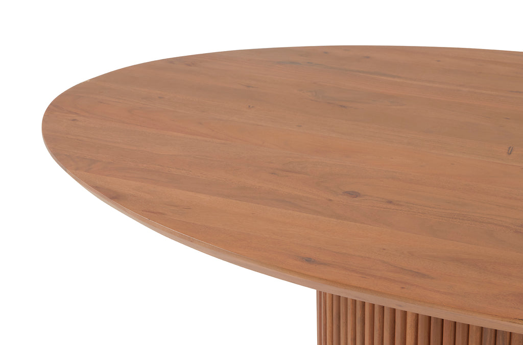 Oval  eettafel 180, Acacia Naturale