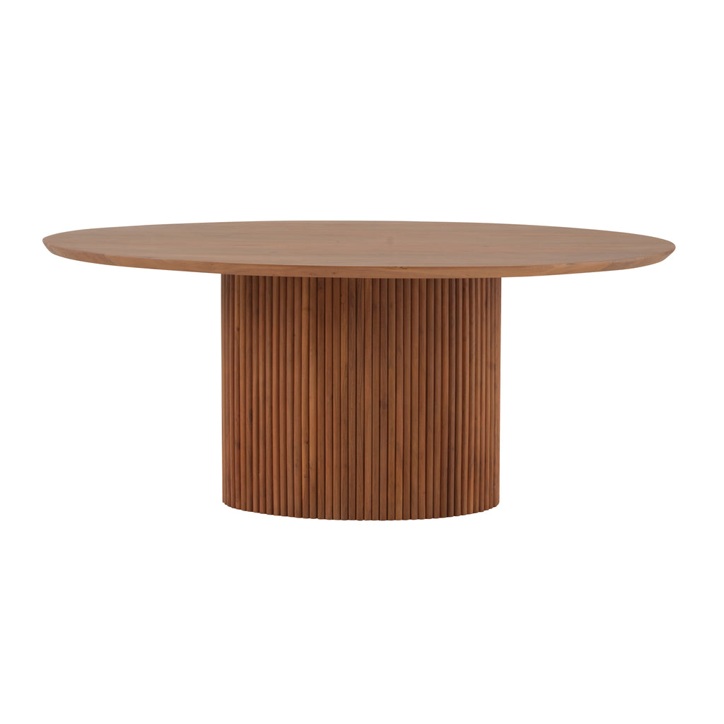 Oval  eettafel 180, Acacia Naturale