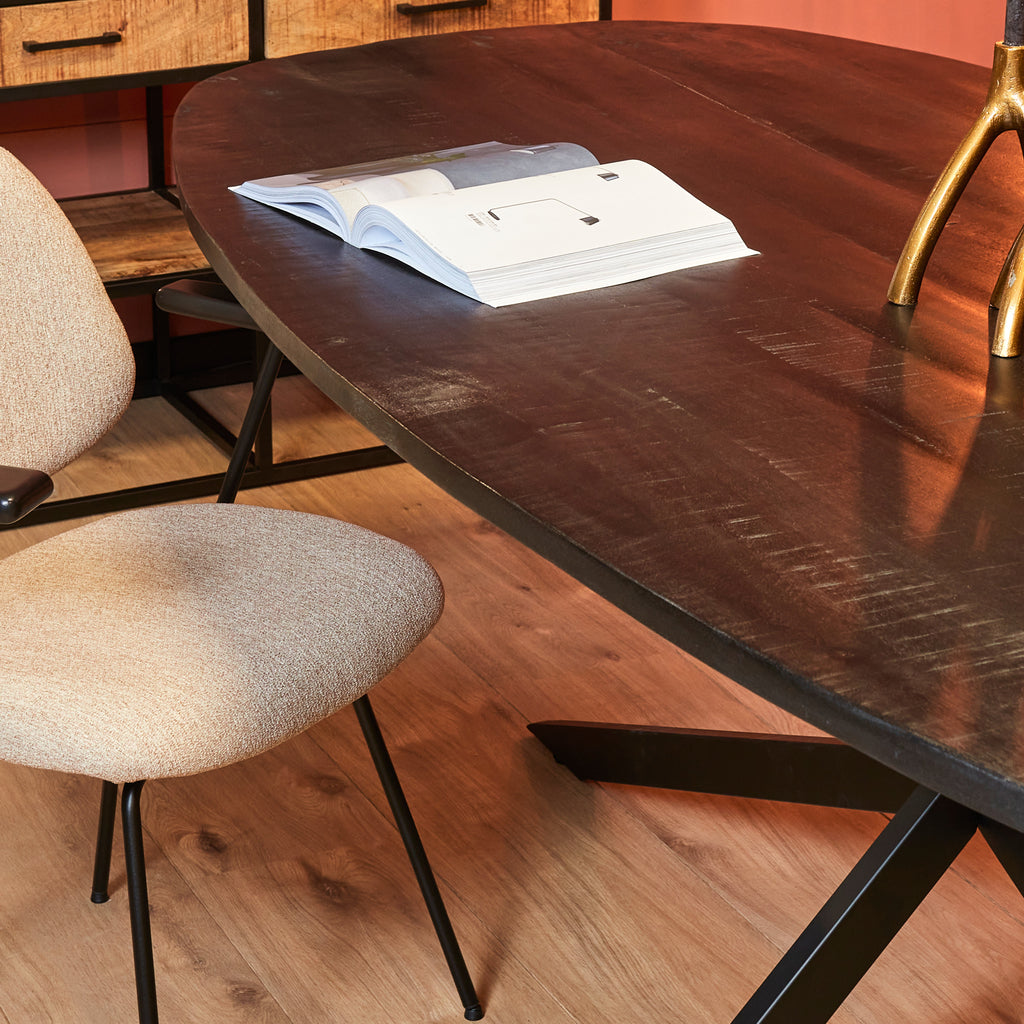 Eettafel Elegance Black | Danish oval | 240x110 cm