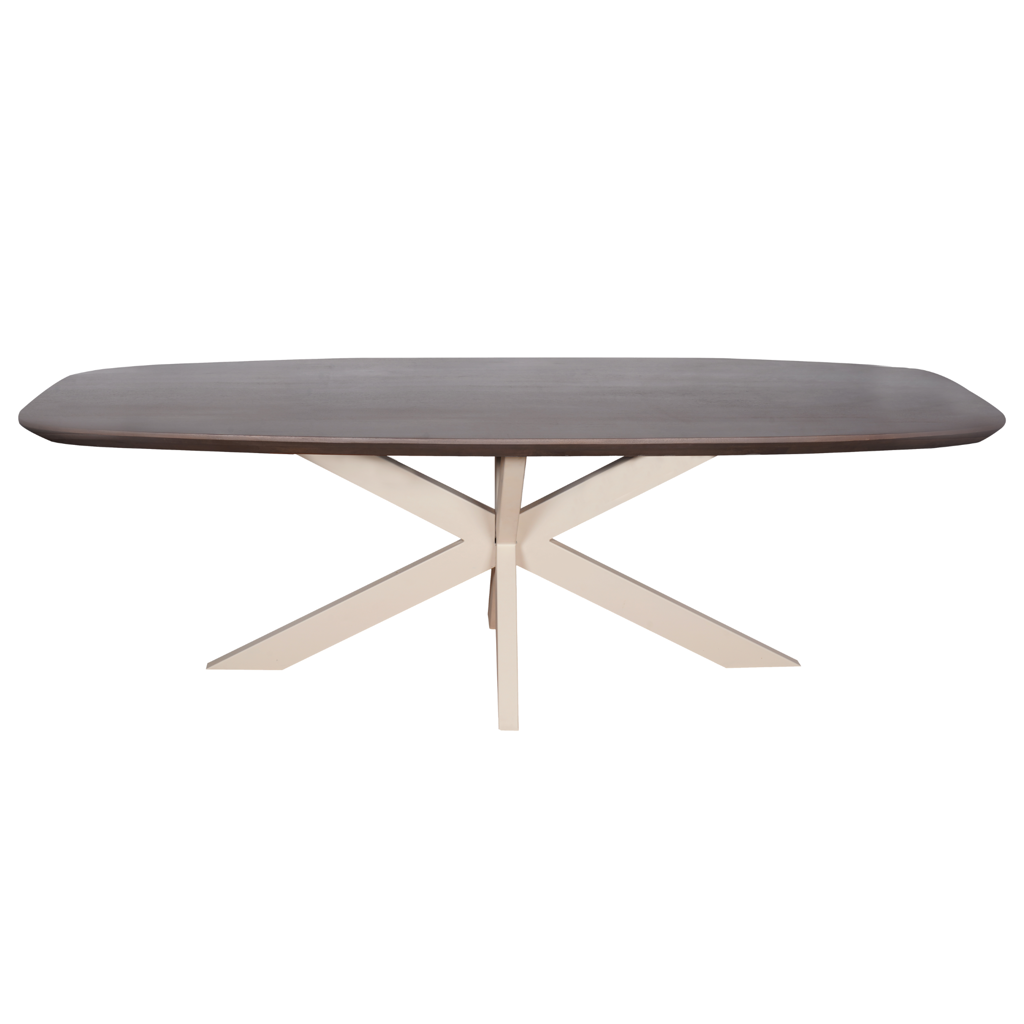 Eettafel Madison Walnoot | 200 cm | Deens Ovaal | Poot Zand