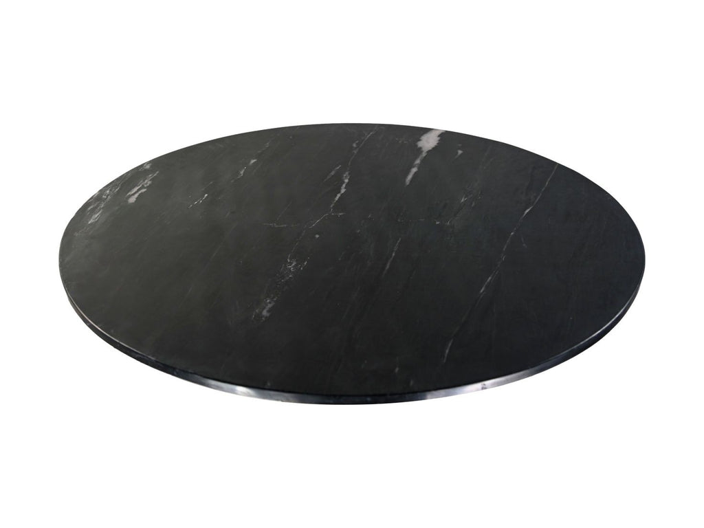 HSM-collectie - Ronde eettafel Marmer - 90x90x77 - Zwart - Marmer/Metaal