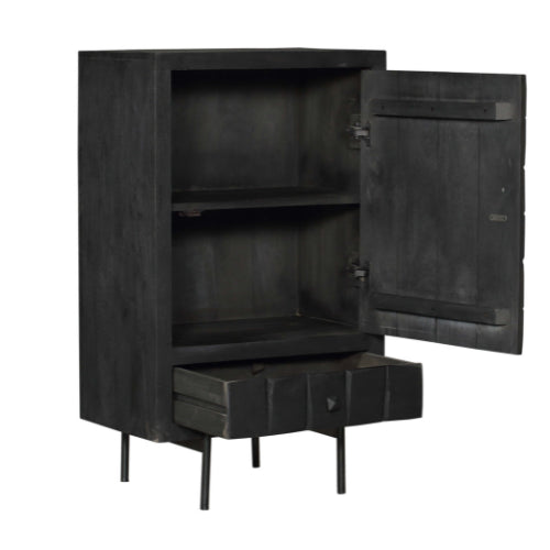 Kabinet Kast Brandy Zwart | 1 deur 1 lade
