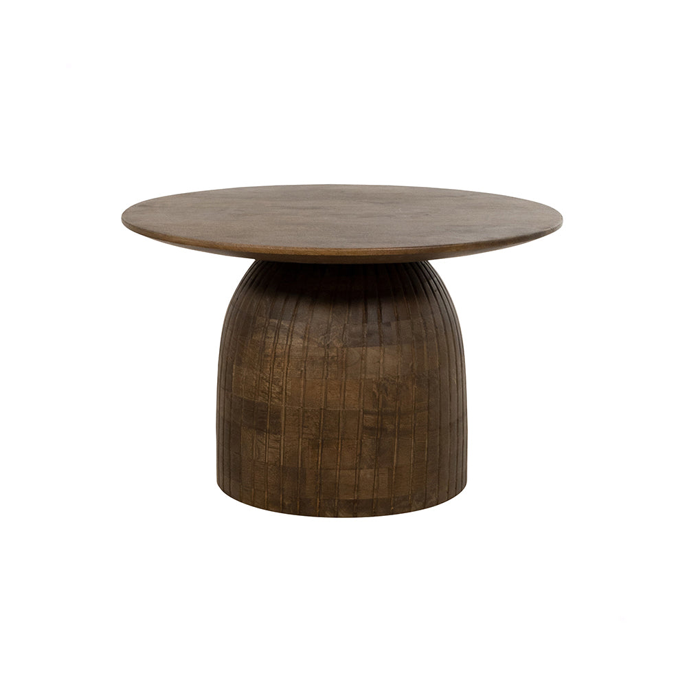 Karl salontafel Ø60, H38, Bruin Walnoot