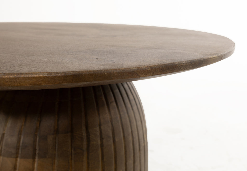 Karl salontafel Ø60, H38, Bruin Walnoot