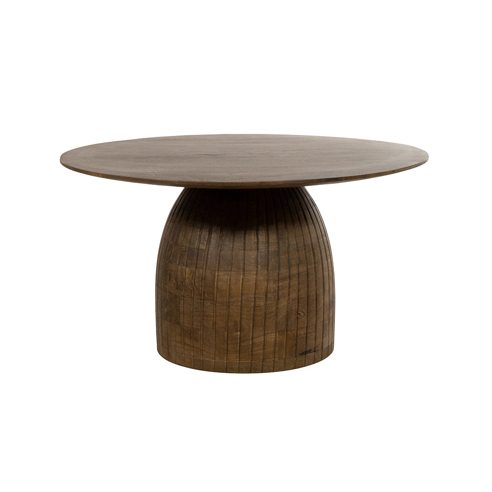 Karl salontafel Ø80, H45, Bruin Walnoot