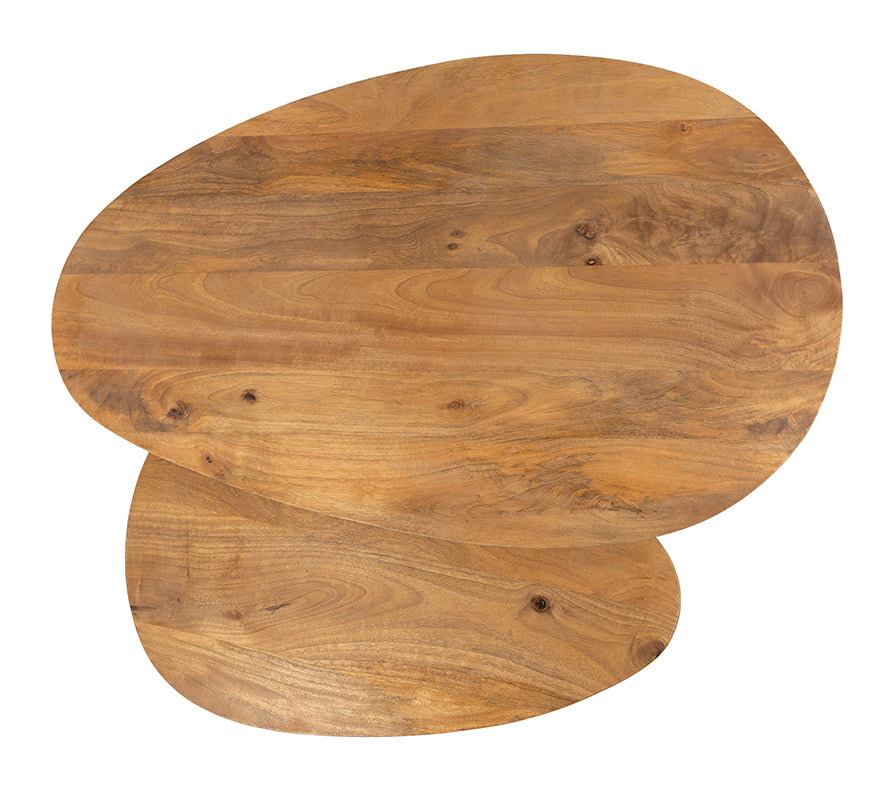Kassel salontafel organisch, set van 2, Glad Natuurlijk (17mm)